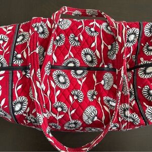 Vera Bradley Red and White Floral Travel Bag